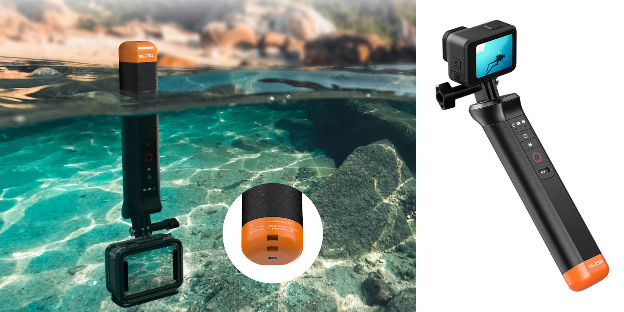 Uchwyt wypornościowy Telesin S4-FHG-01-TGP do kamer sportowych